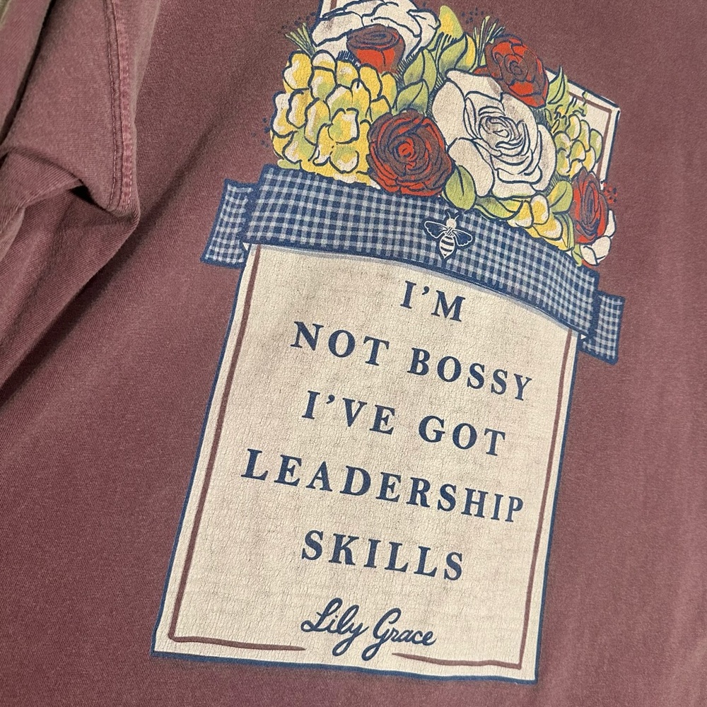 Lily Grace I’m Not Bossy Leadership Skills Crewneck Short Sleeve Pocket T-Shirt
